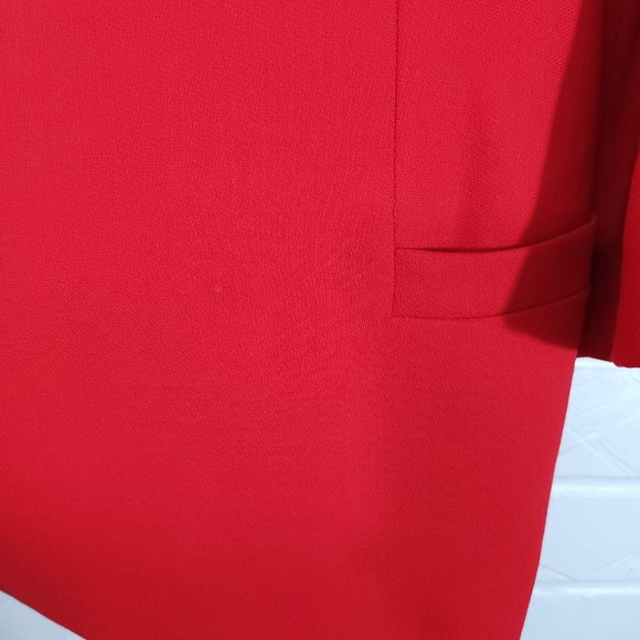 Vintage Istante Versace Bold Red Wool Skirt Suit Made in Italy Flawed 48/12 - Picture 7 of 16